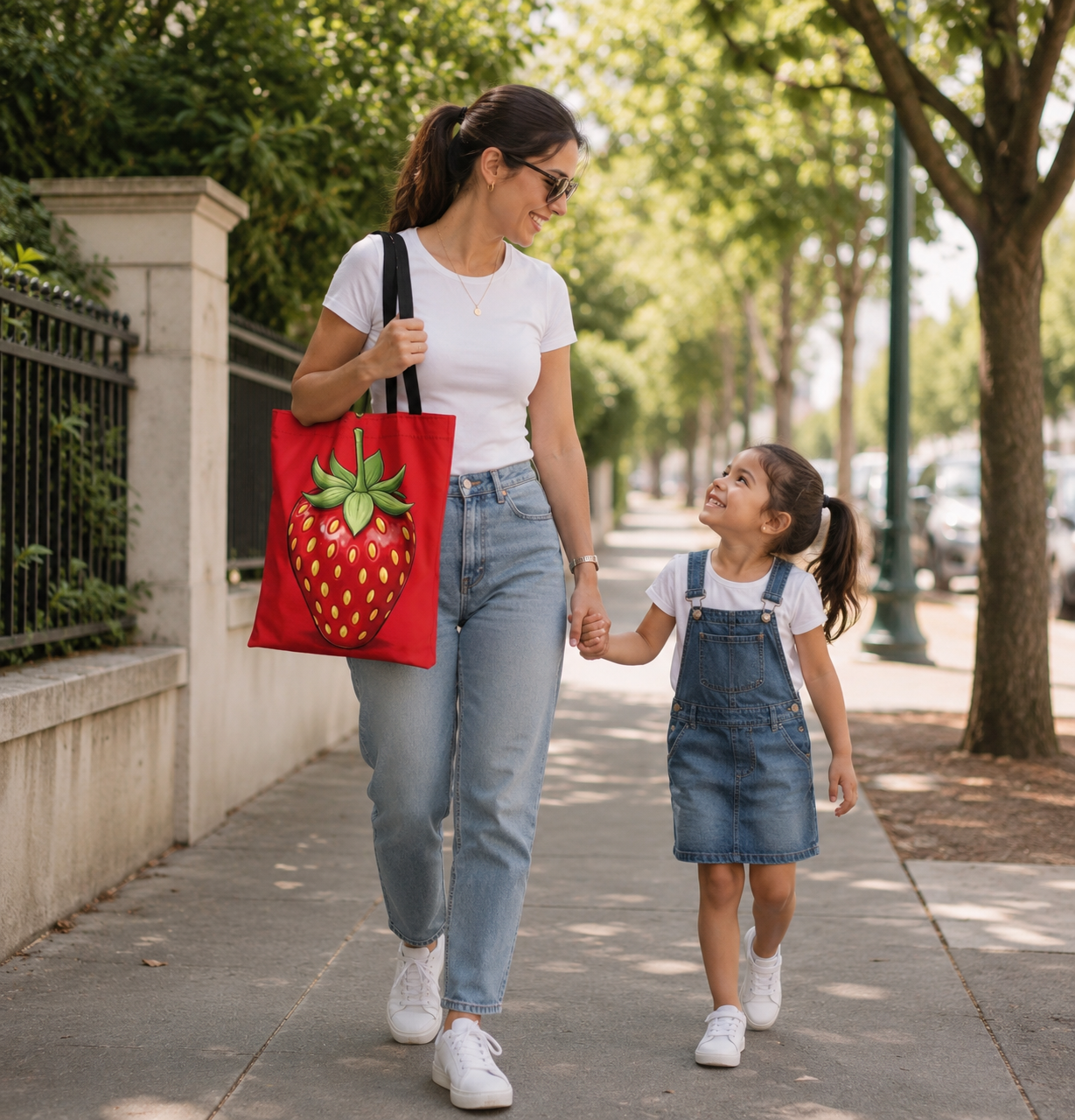 Solamore x Santé Studio Artistic Canvas Tote Bag - Strawberry