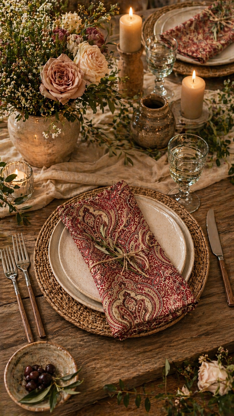Paisley Cloth Napkins – Set of 4