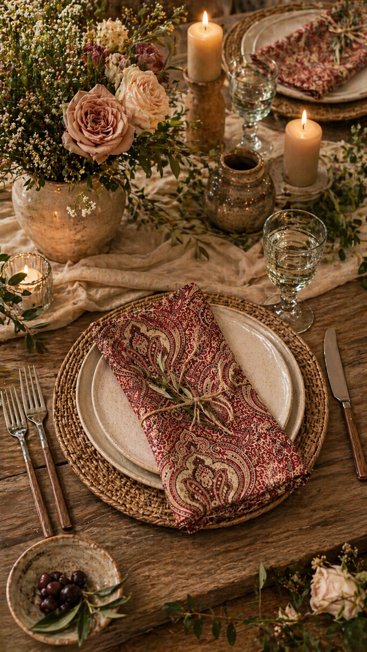 Paisley Cloth Napkins – Set of 4
