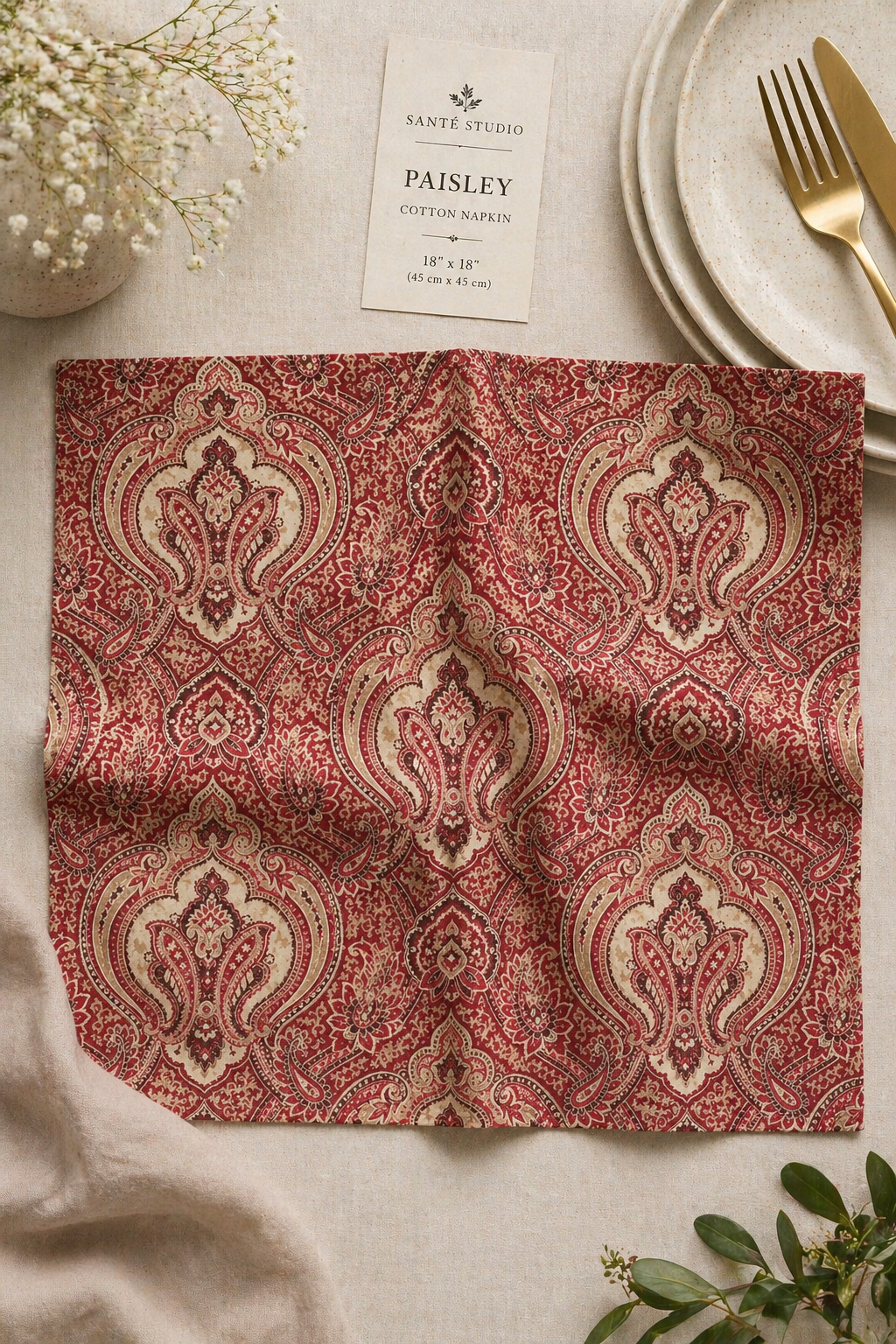 Paisley Cloth Napkins – Set of 4