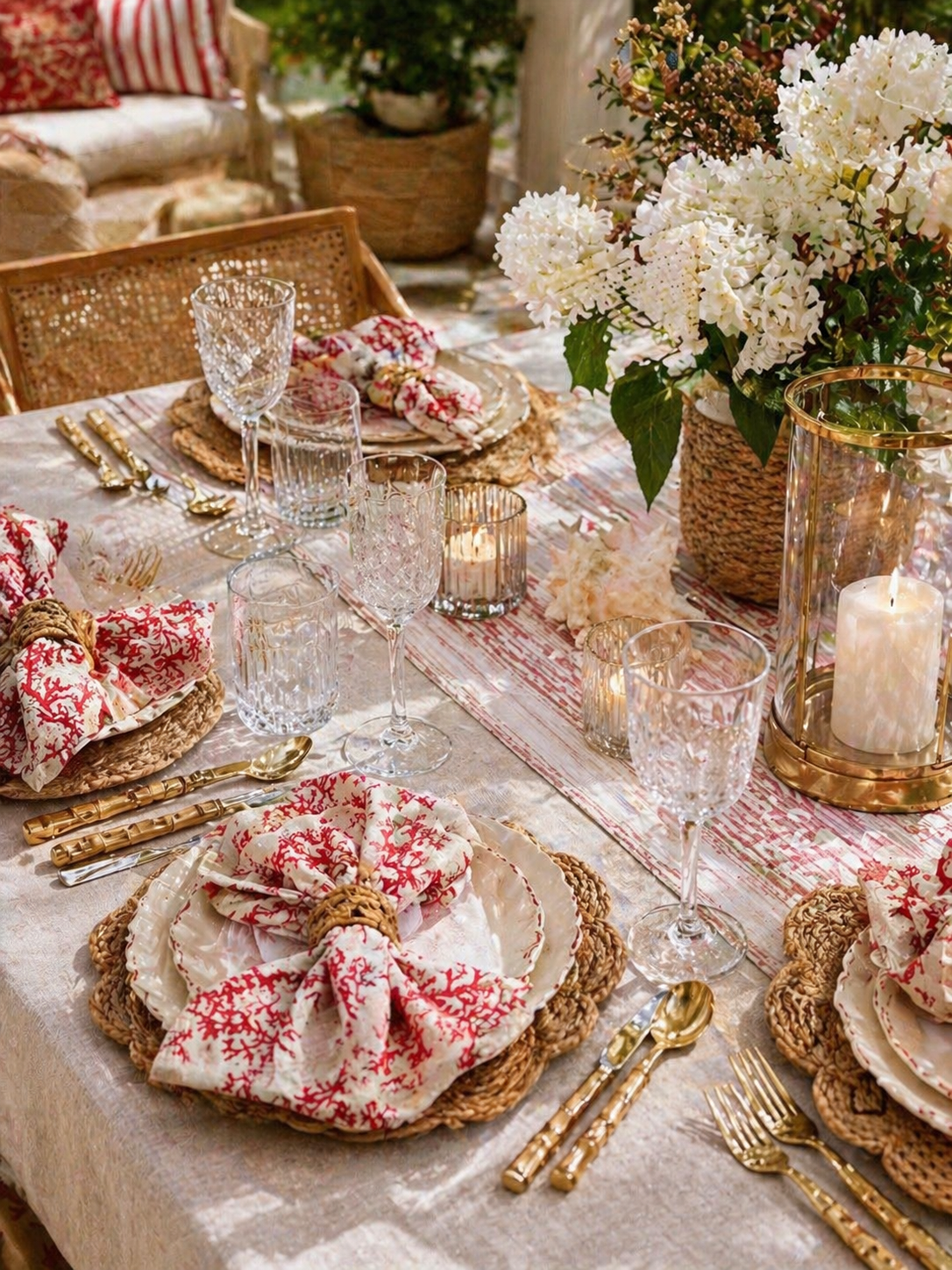 Coral Reef Cloth Napkins – Set of 4 | 15x15 Inches
