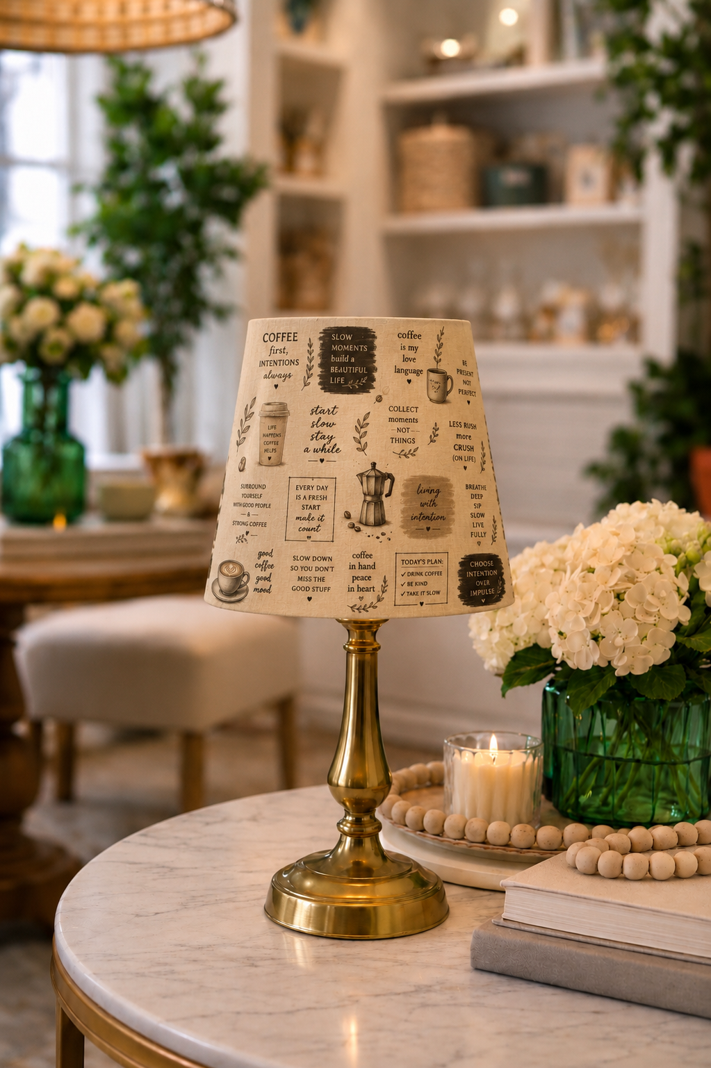 R14M Handcrafted Designer Lampshades – Morning Affirmations Collection by Miami Artist Malky Ureña