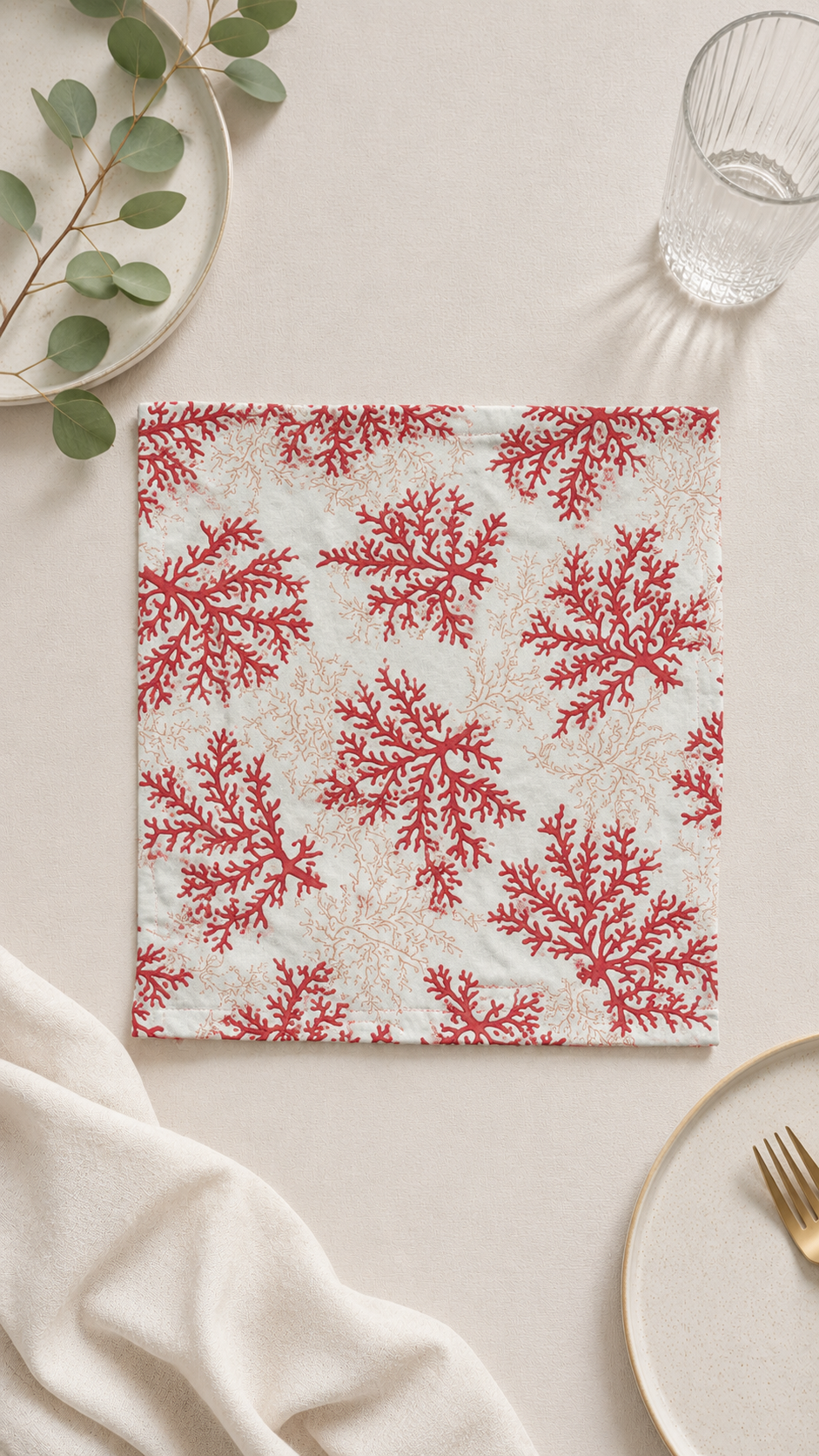 Coral Reef Cloth Napkins – Set of 4 | 15x15 Inches