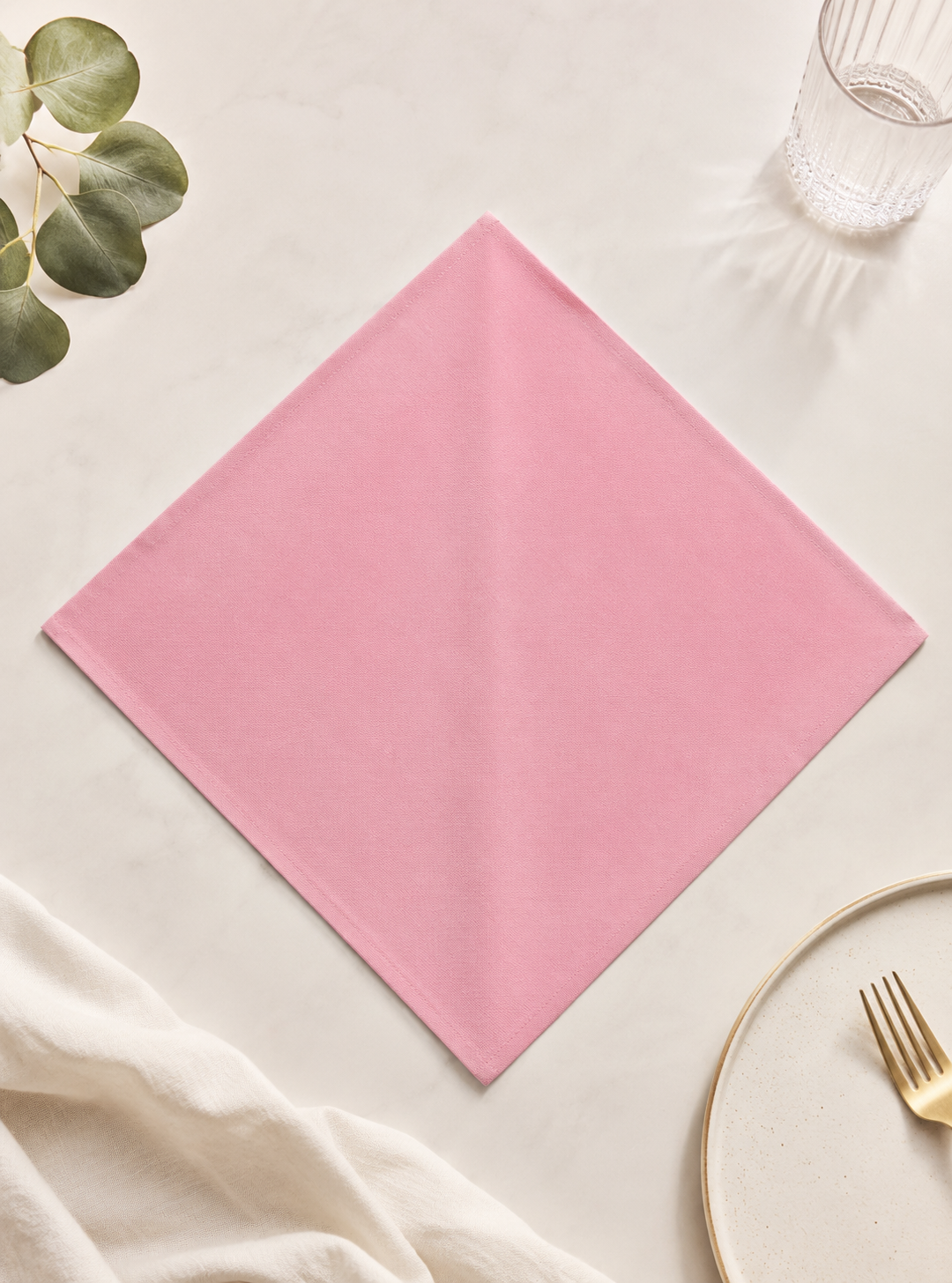 Solid Soft Pink Everyday Cloth Napkins – Set of 4 | 17x17 Inches