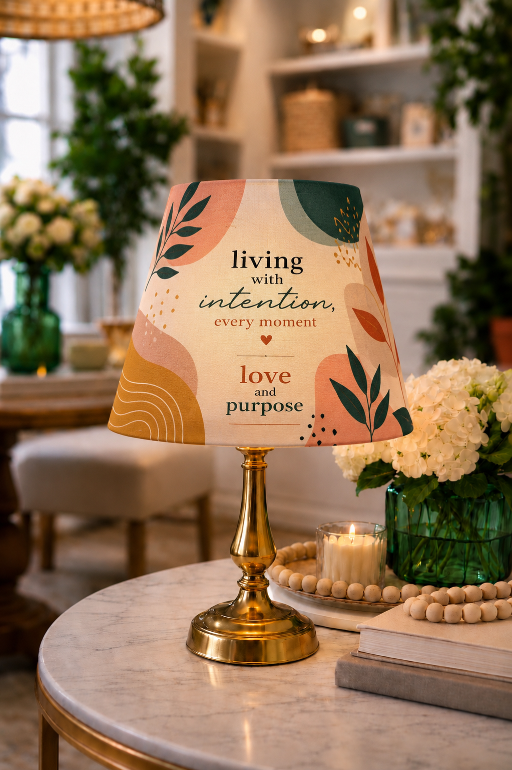 R15M Handcrafted Designer Lampshades – Morning Affirmations Collection by Miami Artist Malky Ureña