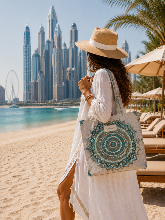Solamore Mandala Resort Tote – Handmade Luxury Coastal Bag