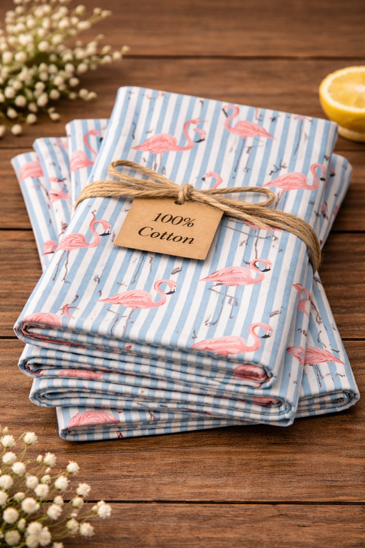 Flamingo Palms Cloth Napkins – Set of 4