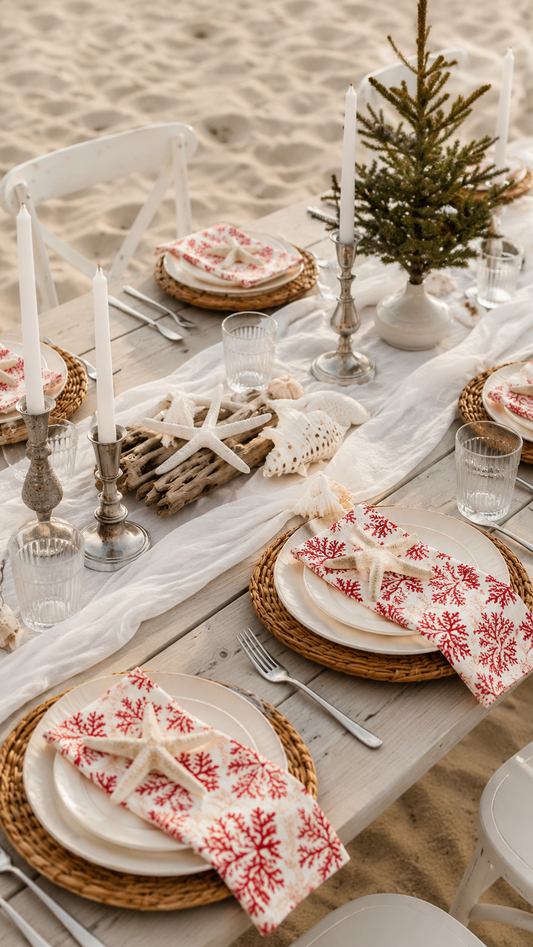 Coral Reef Cloth Napkins – Set of 4 | 15x15 Inches