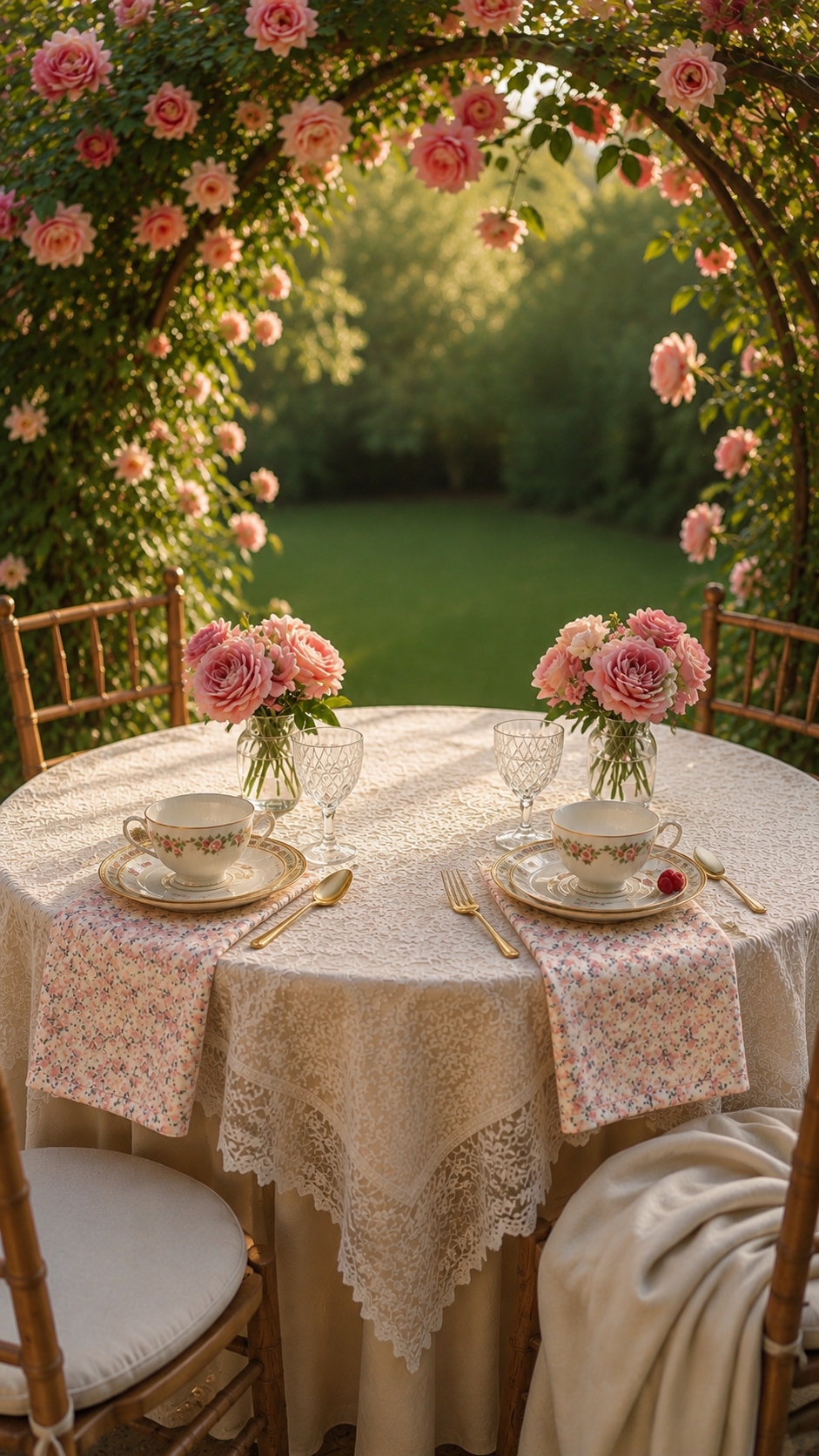 Blush Floral Cloth Napkins – Set of 4 | 15x15 Inches